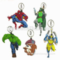 super hero series famous superman shape rubber wedding keychain